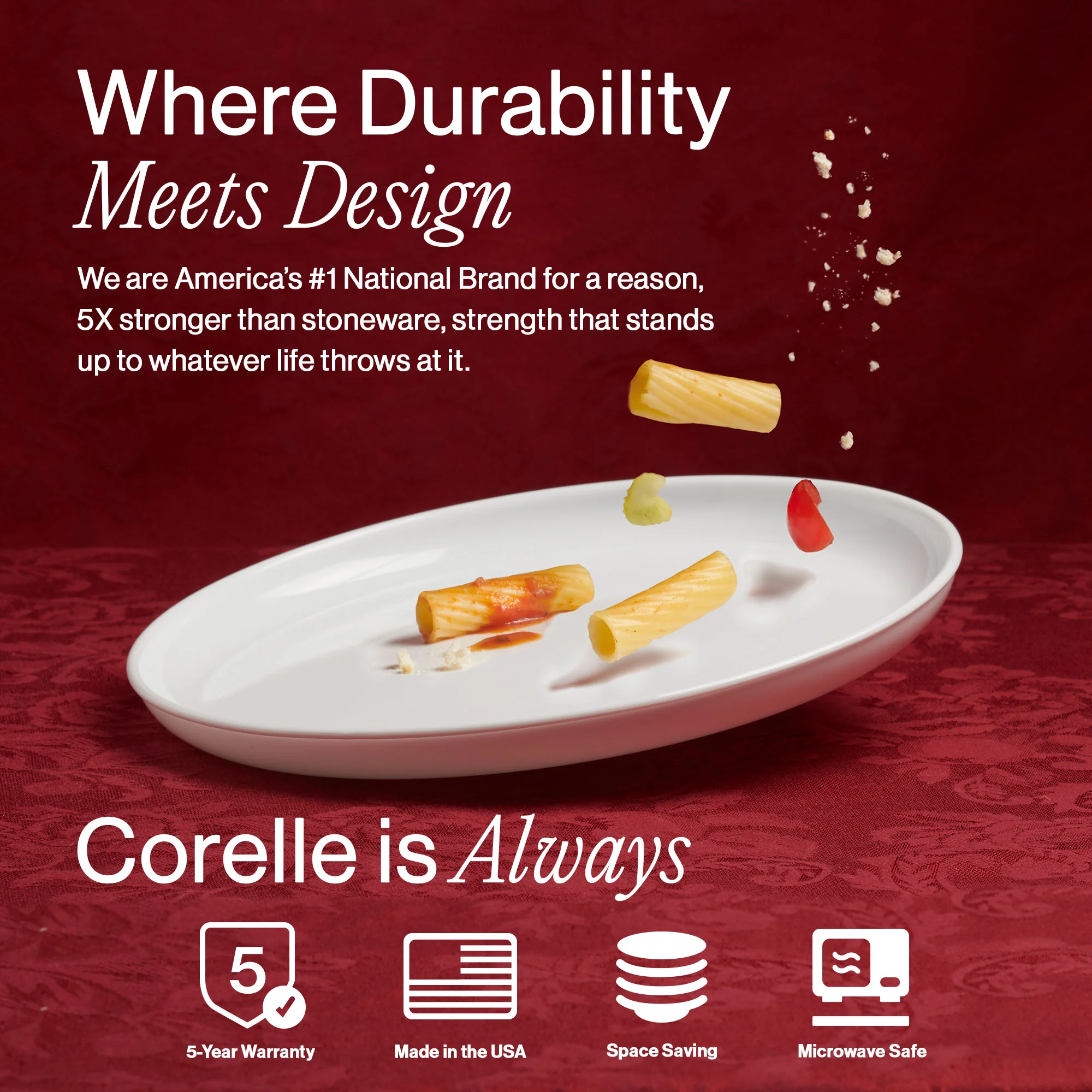 Corelle® Luxe Atlas 18-piece Dinnerware Set, Service for 6 - Image 6