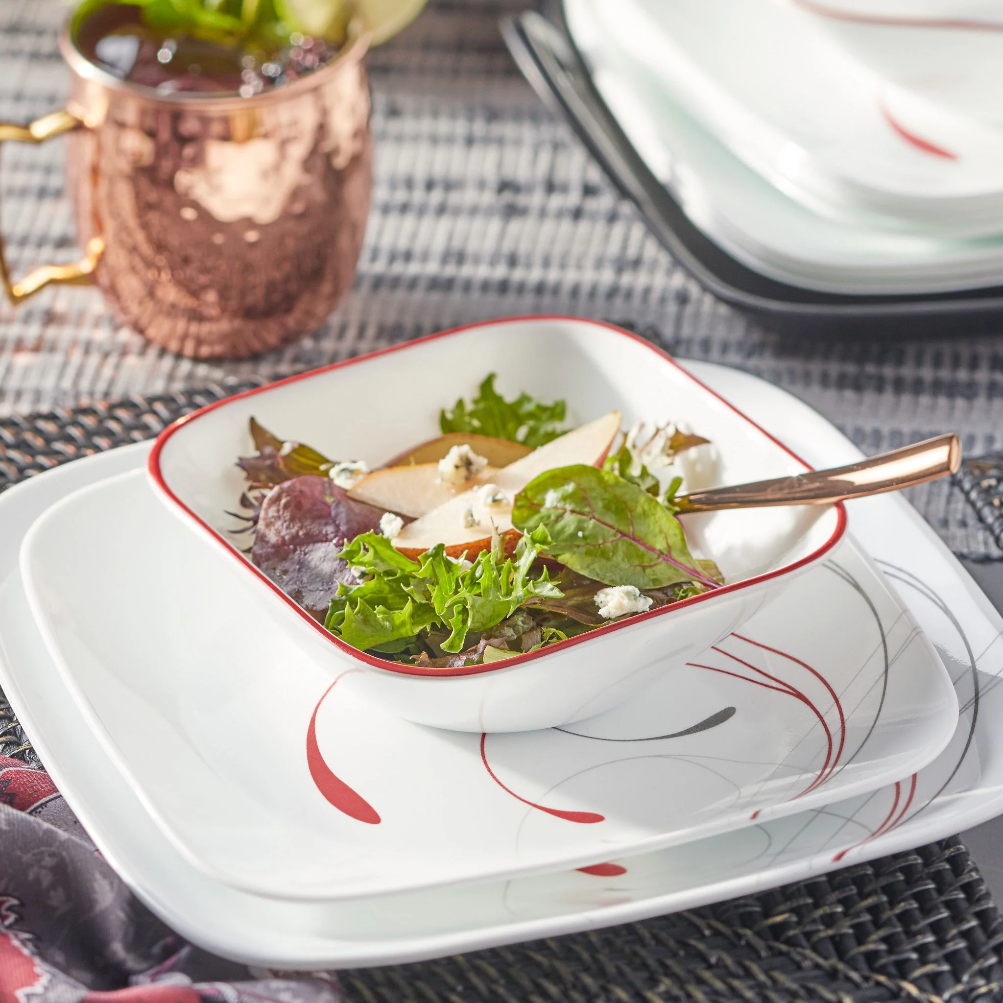 Corelle® Square Splendor 12-piece Dinnerware Set, Service for 4 - Image 7